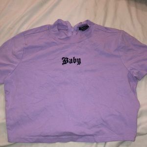 Purple baby crop top